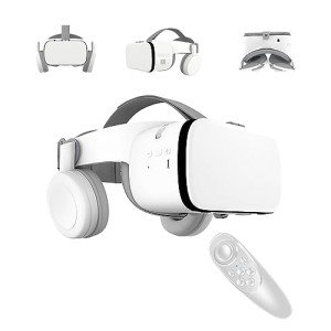 White VR Headset with Remote for Phones