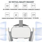White VR Headset with Remote for Phones