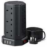 12-Socket Tower Extension Lead with 4 USB Ports