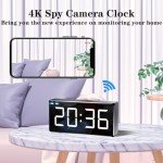 4K HD WiFi Hidden Spy Camera Clock