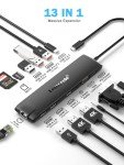 Lemorele 13-in-1 USB Hub with Dual 4K HDMI