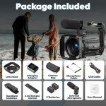 5K Dual Lens Camcorder with 16x Zoom & Accessories