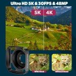 5K Dual Lens Camcorder with 16x Zoom & Accessories