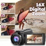 5K Dual Lens Camcorder with 16x Zoom & Accessories