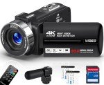 Delmodes 4K Camcorder with Night Vision & Accessories