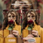Delmodes 4K Camcorder with Night Vision & Accessories