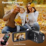 Delmodes 4K Camcorder with Night Vision & Accessories