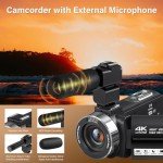 Delmodes 4K Camcorder with Night Vision & Accessories