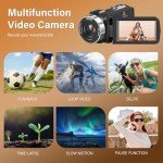 Delmodes 4K Camcorder with Night Vision & Accessories