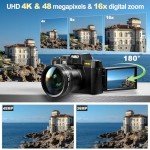 NBD 4K Digital Camera with 48MP & WiFi