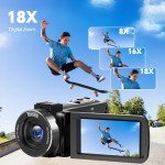 4K Vlogging Camcorder with 18X Zoom and Accessories