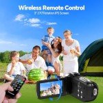 4K Vlogging Camcorder with 18X Zoom and Accessories