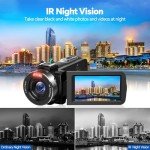 4K Vlogging Camcorder with 18X Zoom and Accessories