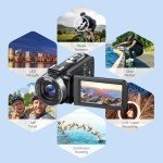 4K Vlogging Camcorder with 18X Zoom and Accessories