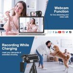 Delmodes 2.7K Vlogging Camera with LED Light