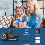 Delmodes 2.7K Vlogging Camera with LED Light