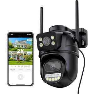 Reobiux 2K Dual Lens Outdoor Security Camera