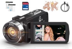 4K HD Video Camera with Night Vision & Zoom