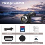 4K HD Video Camera with Night Vision & Zoom