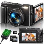 4K 48MP Compact Vlog Camera with Dual Batteries