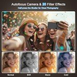 4K 48MP Compact Vlog Camera with Dual Batteries