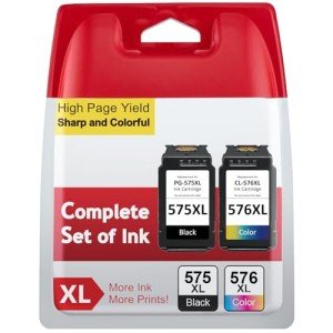 INKYEAH PG-575/CL-576 XL Ink Cartridges for Canon