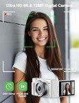 4K 72MP Autofocus Camera with 18X Zoom
