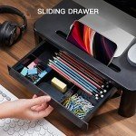 LORYERGO Adjustable Monitor Stand with Drawer & Holder