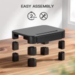LORYERGO Adjustable Monitor Stand with Drawer & Holder