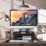 LORYERGO Adjustable Monitor Stand with Drawer & Holder