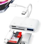 Apple MFi Certified 4-in-1 SD Card Reader