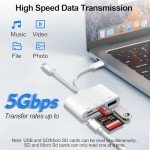 Apple MFi Certified 4-in-1 SD Card Reader