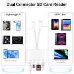 Apple MFi Certified 4-in-1 SD Card Reader