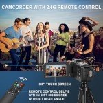 Delmodes 8K Camcorder with 18X Zoom and WIFI