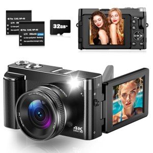 4K 48MP Autofocus Vlogging Camera with Flip Screen