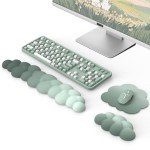 MoKo Ergonomic Cloud Wrist Rest for Keyboard & Mouse