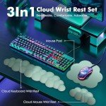 MoKo Ergonomic Cloud Wrist Rest for Keyboard & Mouse