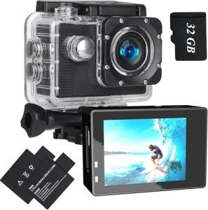Xilecam 1080P Waterproof Action Camera with Accessories