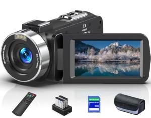 Delmodes 8K Camcorder with 18X Zoom and WIFI