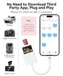 USB C SD Card Reader for iPhone and iPad