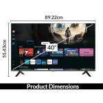 HYE 40 Inch QLED Smart TV with Voice Control