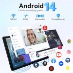 Freeski 10-Inch Android 14 Tablet with Keyboard & Case