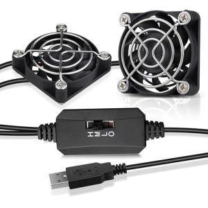 GDSTIME 2-Pack 50mm USB Mini Cooling Fans