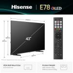 Hisense 43" QLED Smart AI TV - 4K, Dolby Vision