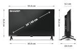 Sharp 24-inch Frameless Roku Smart LED TV