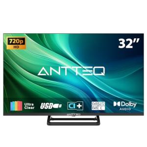 Antteq 32 Inch 720P LED TV with Dolby Audio
