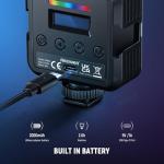 NEEWER 360° RGB Video Light with Cold Shoe Mounts