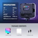 NEEWER 360° RGB Video Light with Cold Shoe Mounts