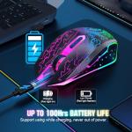 VersionTECH Wireless Gaming Mouse with LED Lights