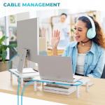 BONTEC Adjustable Monitor Riser with Mesh Platform